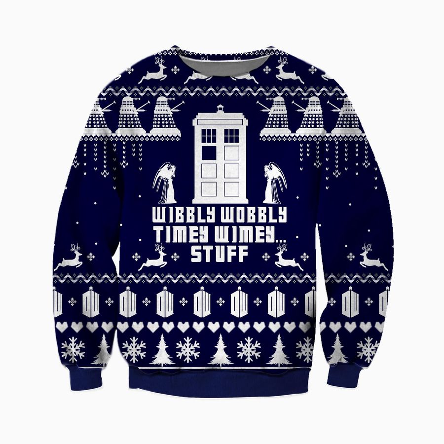 Wibbly Wobbly Knitting Pattern 3D Print Ugly Christmas Sweater Hoodie All Over Printed Cint10693, All Over Print, 3D Tshirt, Hoodie, Sweatshirt