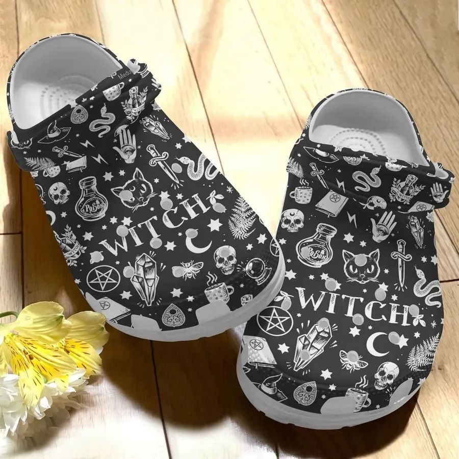 Wicca Personalize Clog Custom Crocs Fashionstyle Comfortable For Women Men Kid Print 3D Whitesole The Witch
