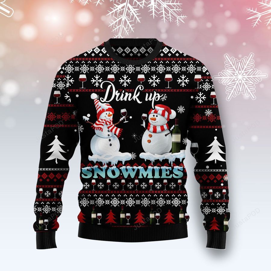 Wine Snowmies Ugly Christmas Sweater Ugly Sweater Christmas Sweaters Hoodie