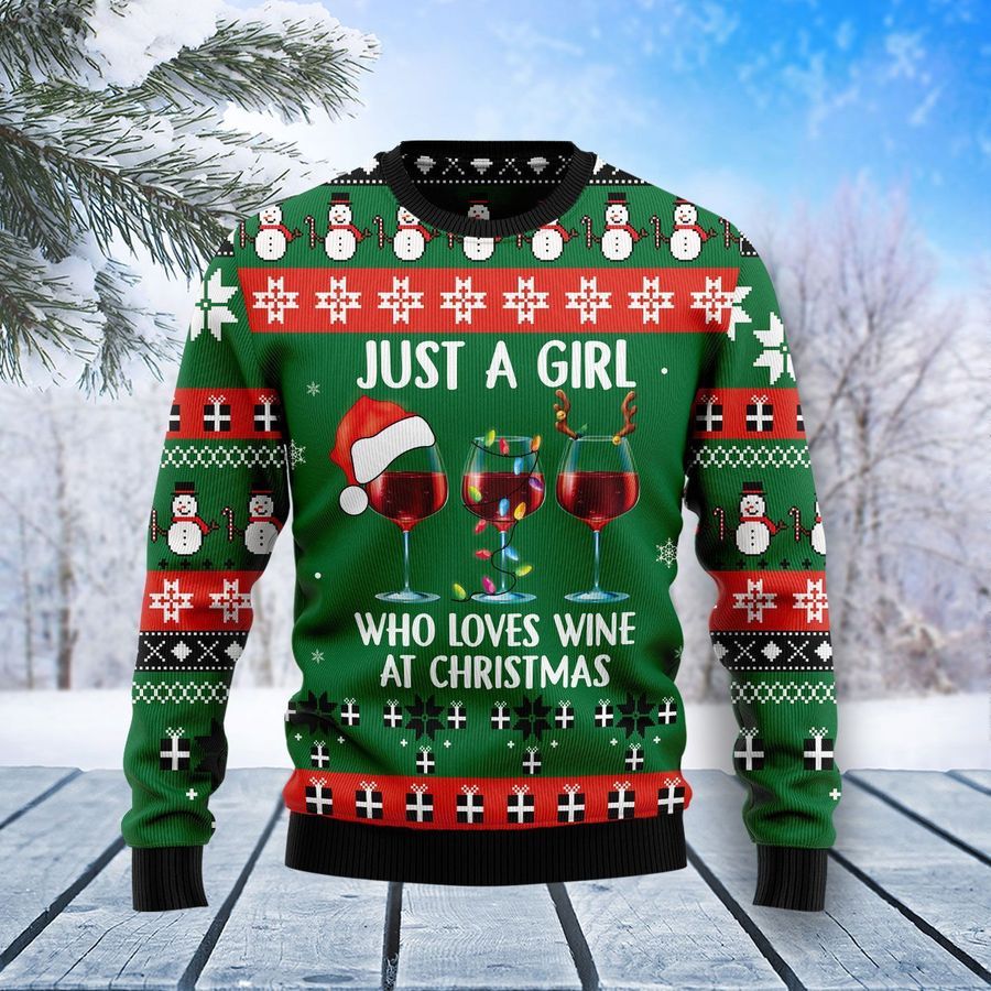 Wine Xmas Ugly Christmas Sweater All Over Print Sweatshirt Ugly