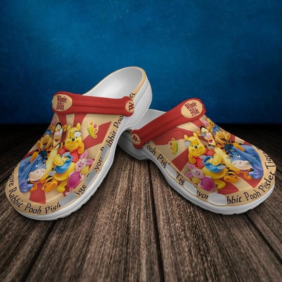 Winnie The Pooh For Men And Women Rubber Crocs Crocband Clogs, Comfy Footwear