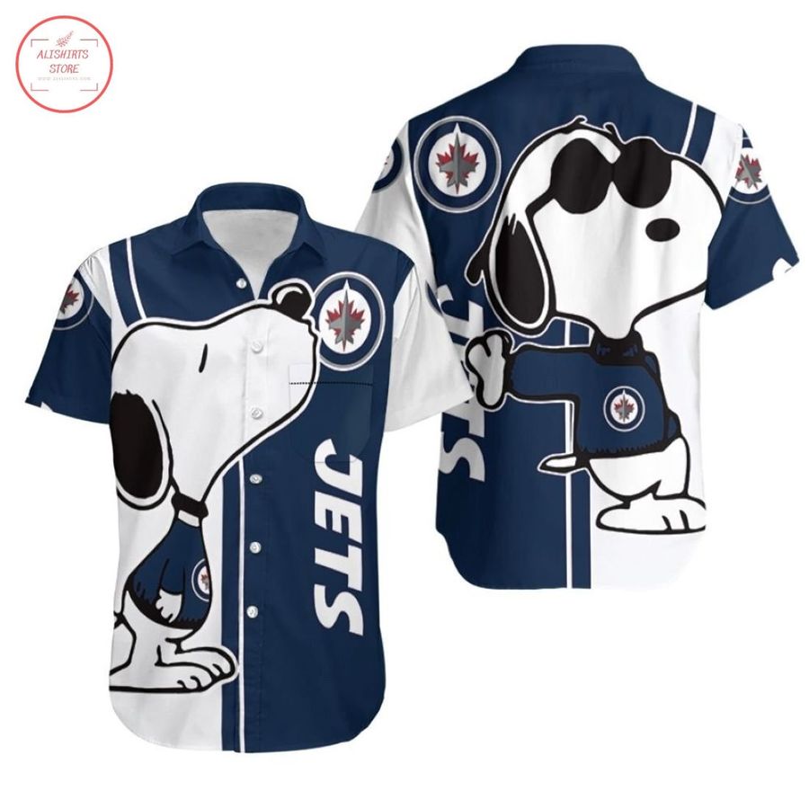 Winnipeg Jets Snoopy Hawaiian Shirts