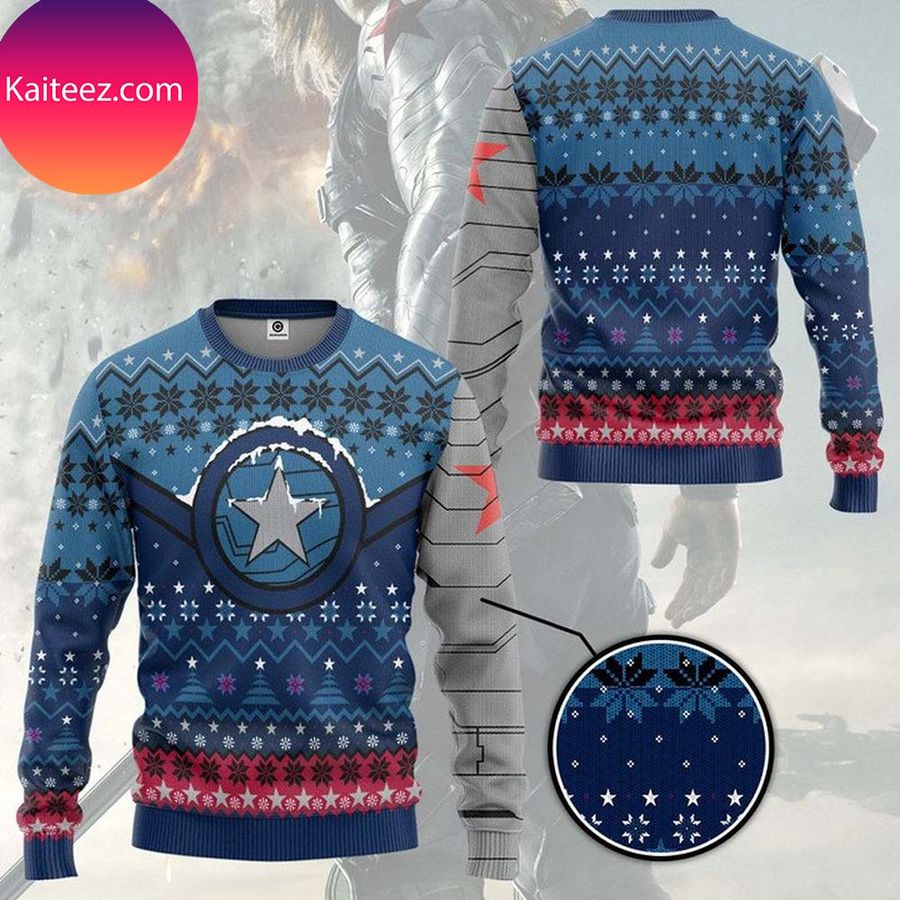 Winter Soldier Star Of Bucky Christmas Ugly Sweater