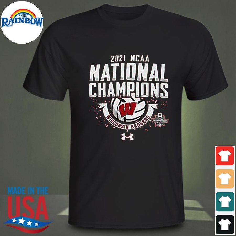 Wisconsin Badgers Under Armour Red Youth 2021 Volleyball National Champions shirt