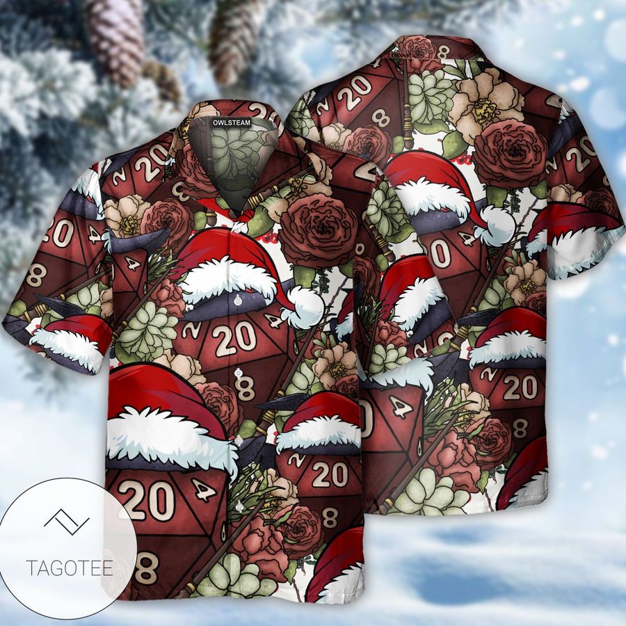 Witch Dice D20 Christmas Vibe Hawaiian Shirt