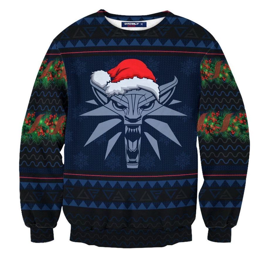 Witcher Geralt Ugly Christmas Sweater All Over Print Sweatshirt Ugly