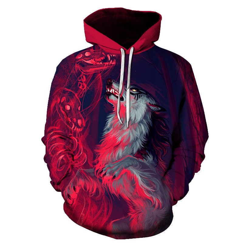 Wolf hoodie high quality hoodie hooded gift new