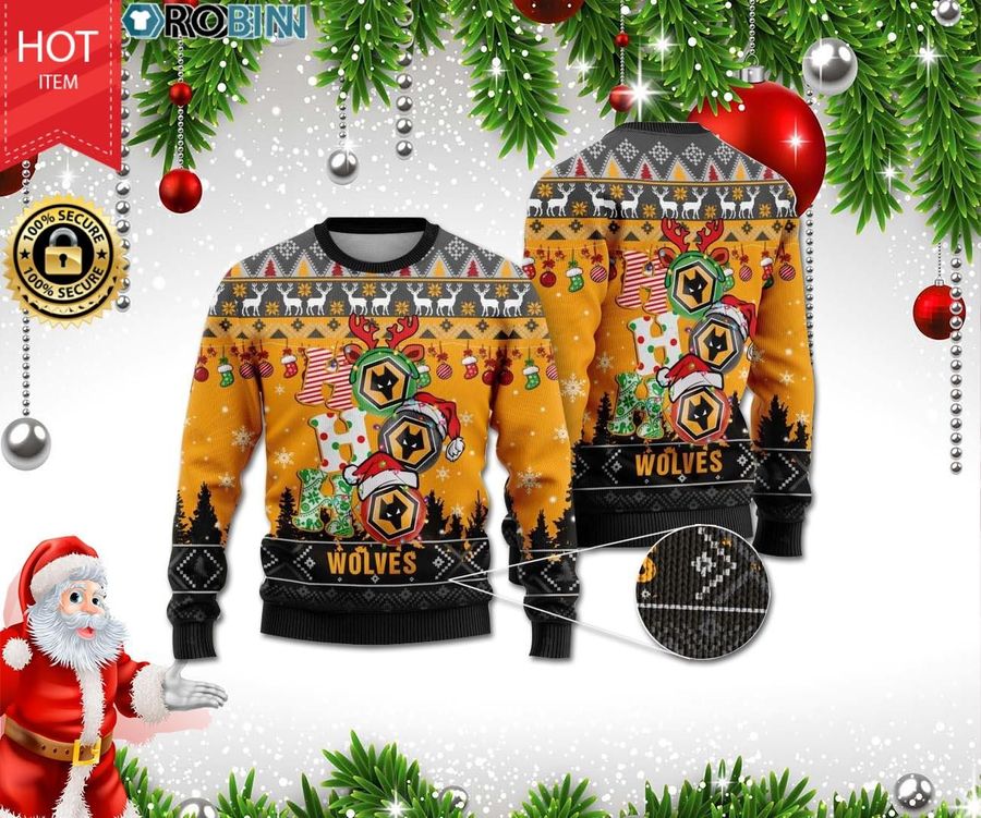 Wolves Ho Ho Ho Ugly Christmas Sweater, All Over Print Sweatshirt, Ugly Sweater, Christmas Sweaters, Hoodie, Sweater