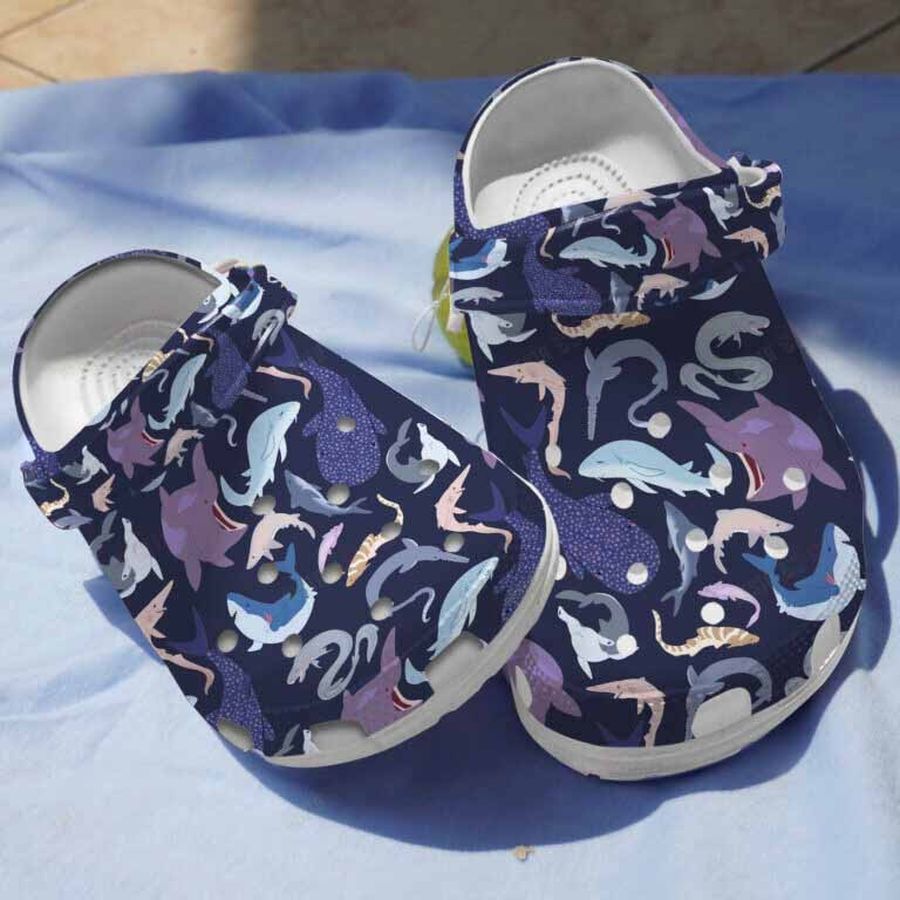 World Of Shark Clogs Crocs Shoes Gifts For Children Kids - Wos188