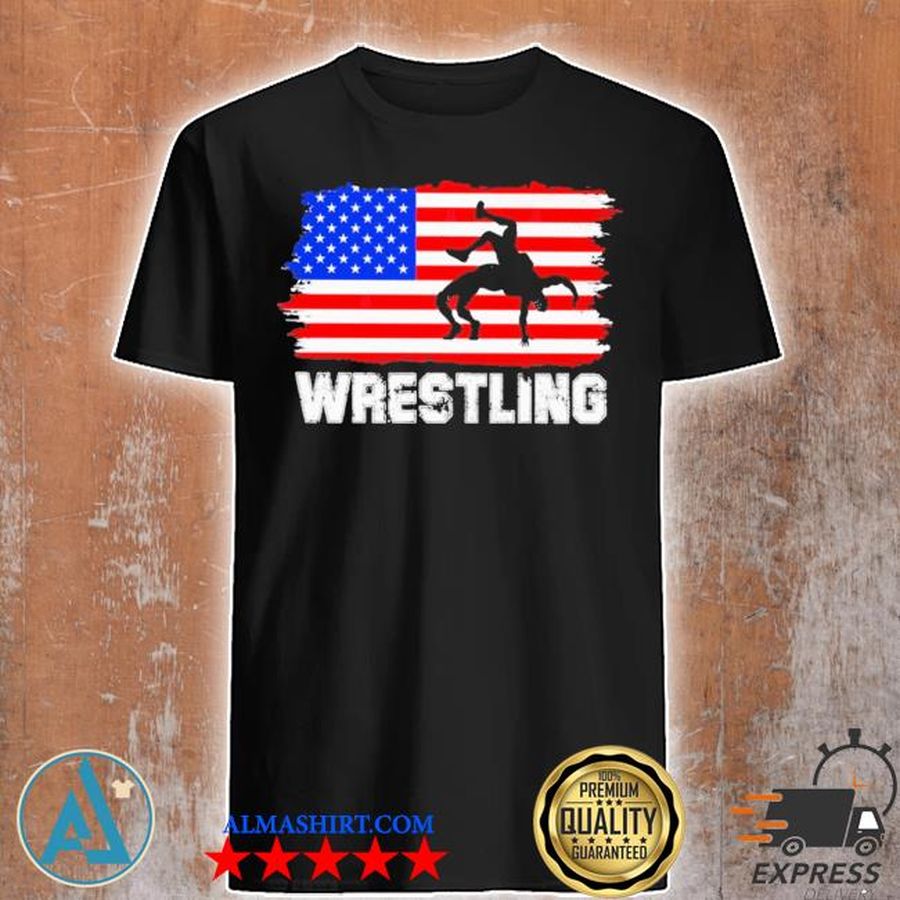 Wrestling American flag 2021 shirt