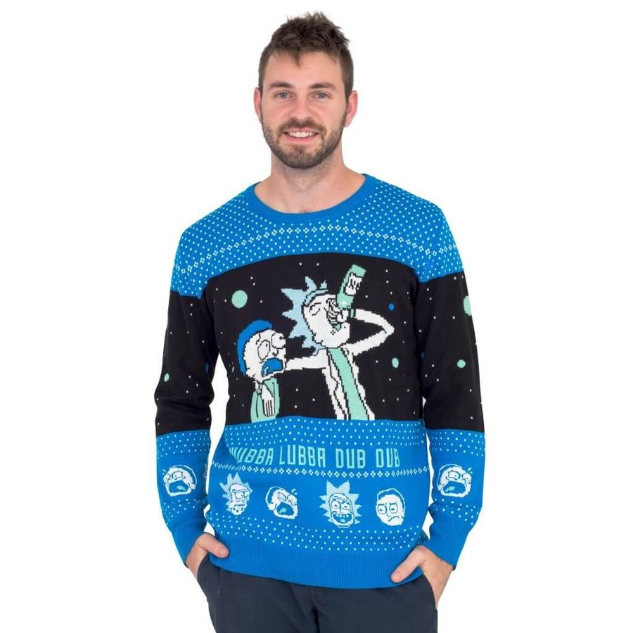 Wubba Lubba Dub Dub Rick And Morty For Unisex Ugly Christmas Sweater, All Over Print Sweatshirt, Ugly Sweater, Christmas Sweaters, Hoodie, Sweater