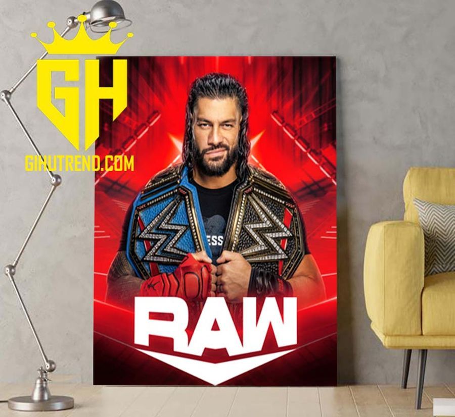 WWE Undisputed Universal Champion Roman Reigns Poster Canvas