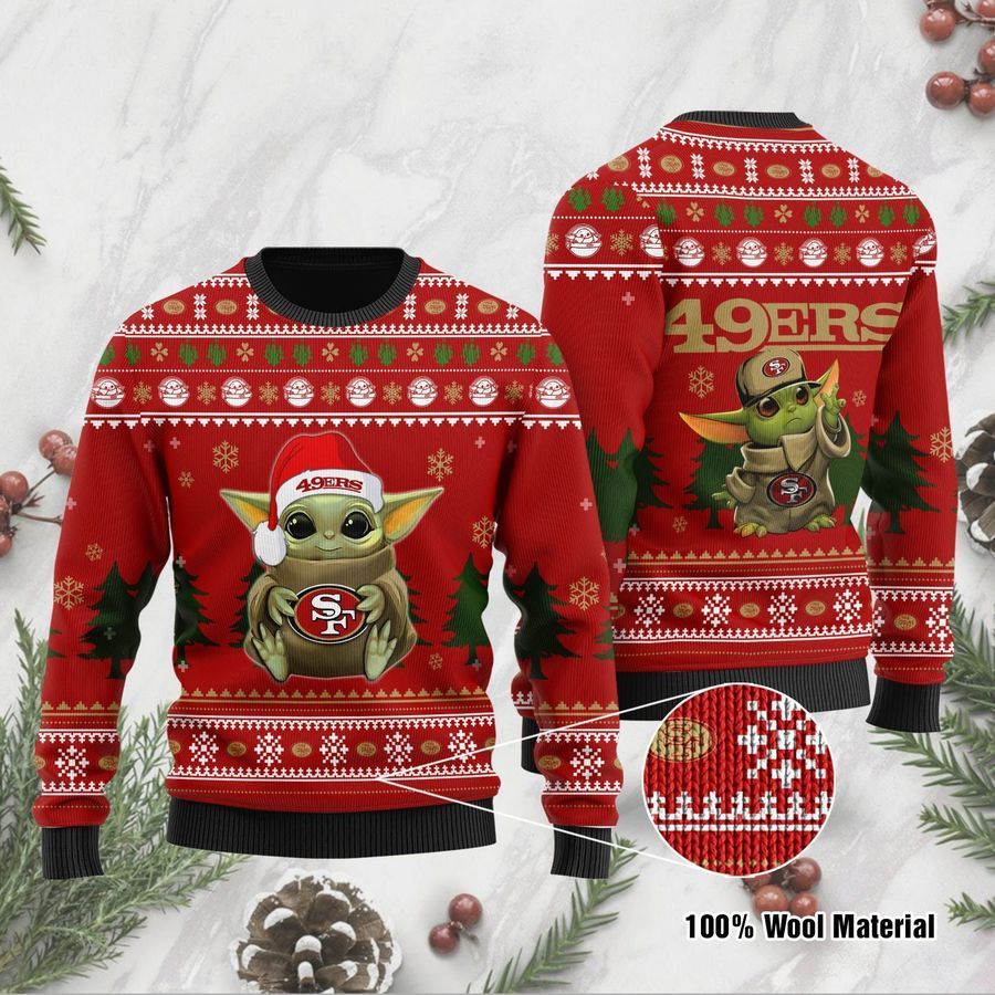 Yoda baby love San Francisco 4949ers Ugly Christmas Sweater Ugly