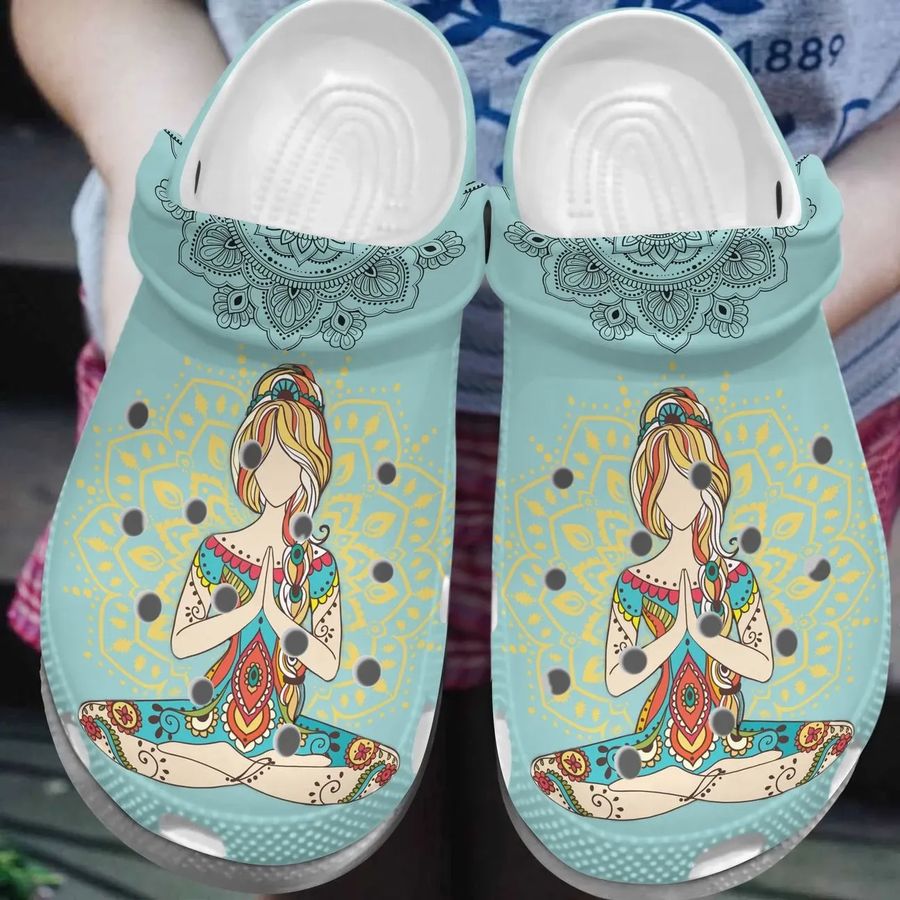 Yoga Personalized Clog Custom Crocs Comfortablefashion Style Comfortable For Women Men Kid Print 3D Mandala