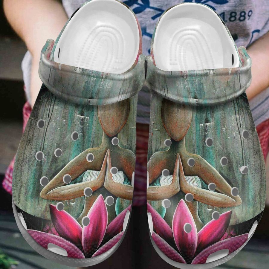Yoga Personalized Clog Custom Crocs Comfortablefashion Style Comfortable For Women Men Kid Print 3D Yoga V1