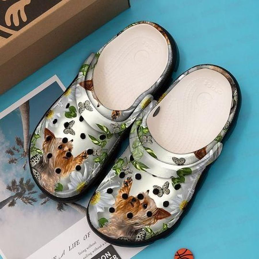 Yorkshire Terrier Personalize Clog Custom Crocs Clog On Sandal Fashion Style Comfortable For Women Men Kid