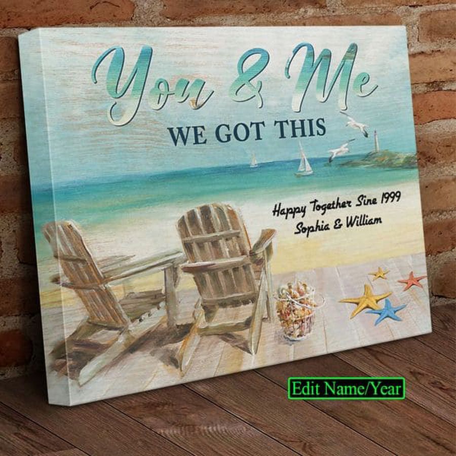 You And Me We God This, Beach Scenery Customized Personalized NAME Poster