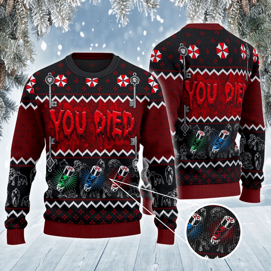 You Died mutation ugly Sweater