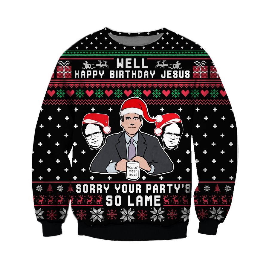 Your Partys So Lame Knitting Pattern 3D Print Ugly Christmas Sweater Hoodie All Over Printed Cint10656, All Over Print, 3D Tshirt, Hoodie, Sweatshirt