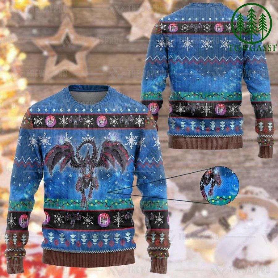 Yugioh Red Eyes Zombie Dragon Ugly Sweater for Anime fans
