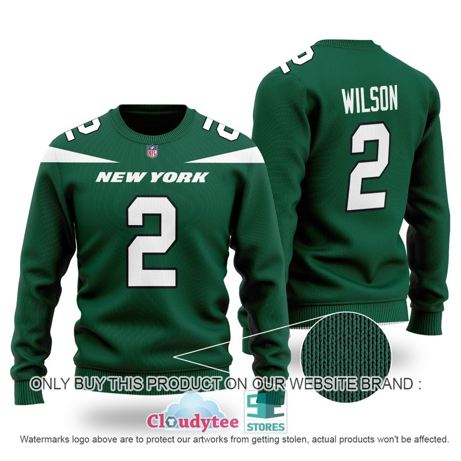 Zach Wilson 2 New York Jets green Ugly Sweater – LIMITED EDITION