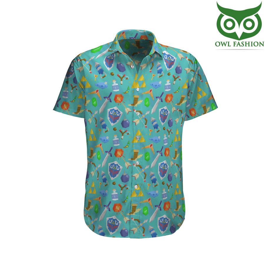 Zelda Item Pattern Hawaiian Shirt