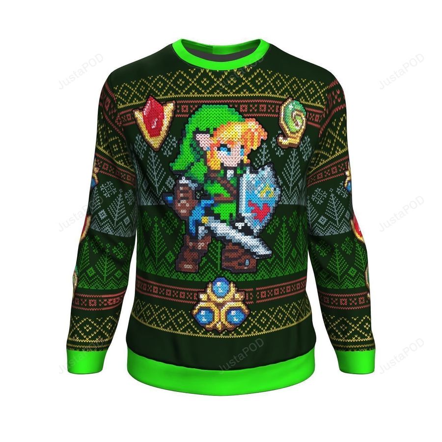 Zelda Link Ugly Christmas Sweater, Ugly Sweater, Christmas Sweaters, Hoodie, Sweater