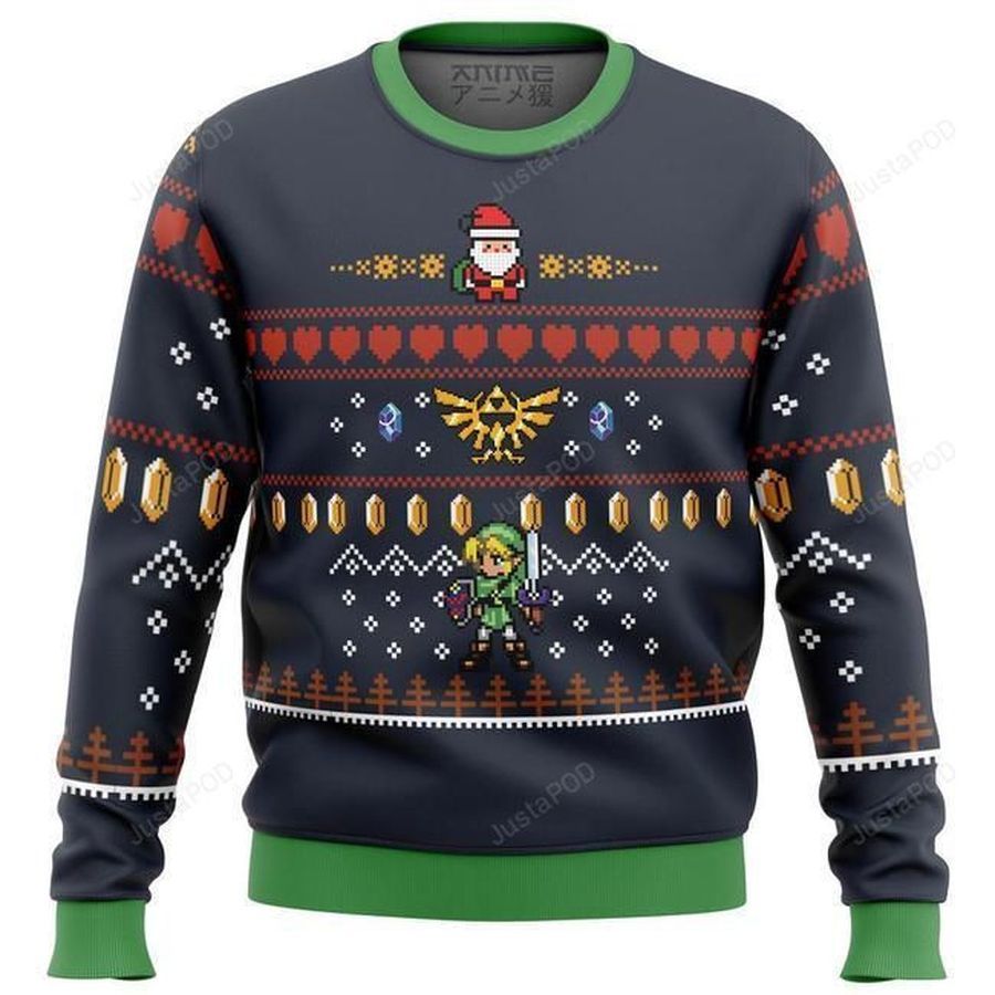 Zelda Santa Link Ugly Christmas Sweater Ugly Sweater Christmas Sweaters