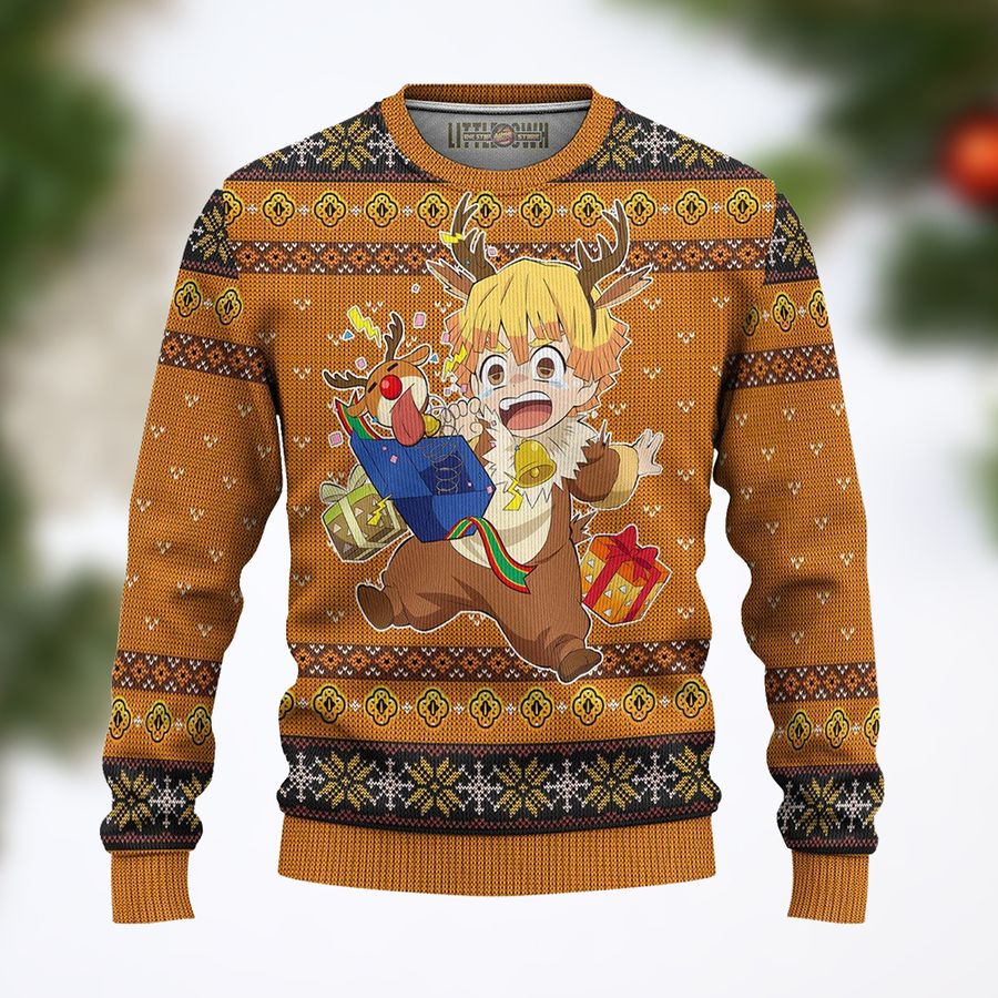 Zenitsu KNY Anime Ugly Sweater