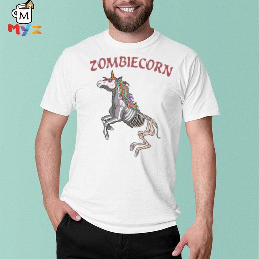 Zombiecorn zombie unicorn halloween costume rainbow undead shirt