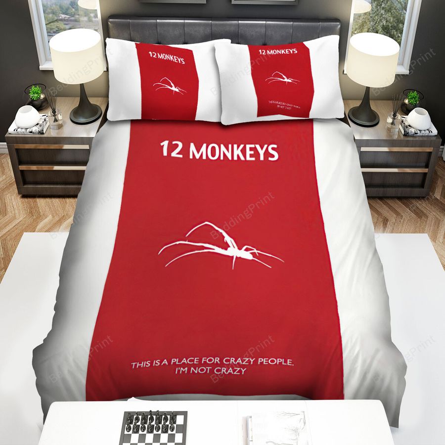 12 Monkeys (2015–2018) This Is A Place Forr Crazy People Movie Poster Bed Sheets Spread Comforter Duvet Cover Bedding Sets