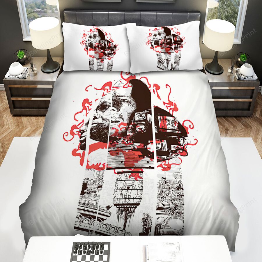 12 Monkeys (2015–2018) White, Black And Red Movie Poster Bed Sheets Spread Comforter Duvet Cover Bedding Sets