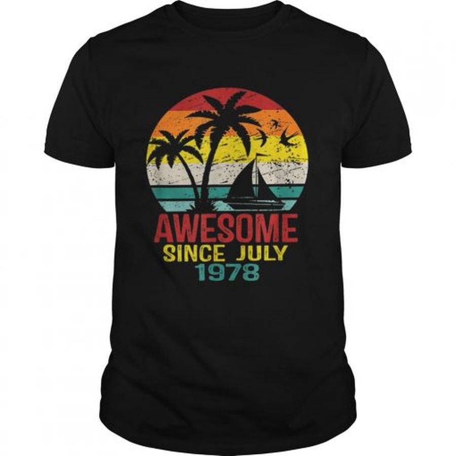 1563000649Awesome Since July 1978 41St Birthday Summer Beach  Unisex