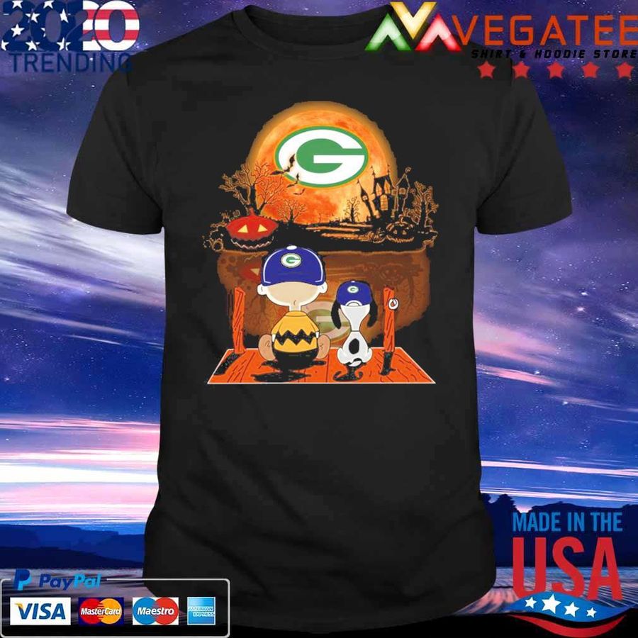 2022 Charlie Brown And Snoopy Watching Green Bay Packers Halloween Shirt