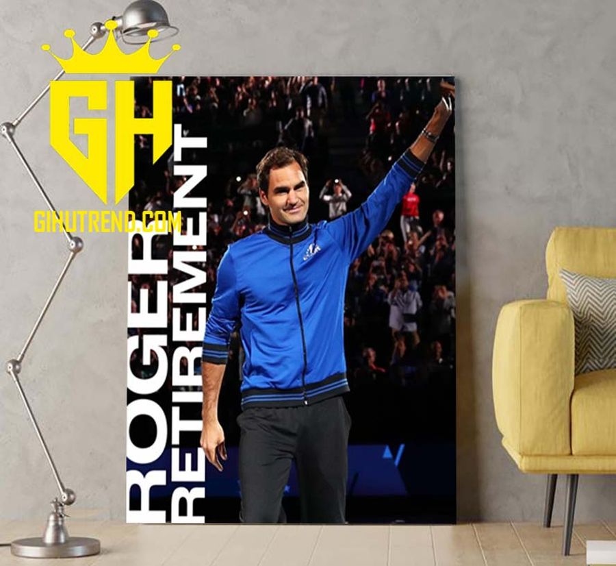 2022 Roger Federer Retirement Poster Canvas
