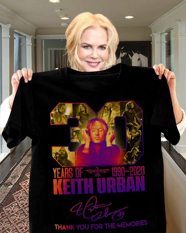 30 Years Of Keith Urban Signature And Thank You For The Memories Shirt