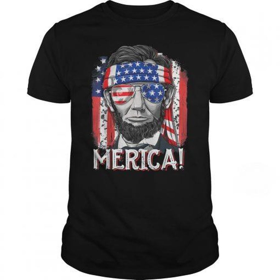 4th of July Shirts for Men Merica Abe Lincoln Shirt