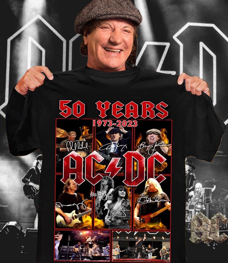 50 Years 1973 2023 Ac Dc And Thank You For The Memories Shirt