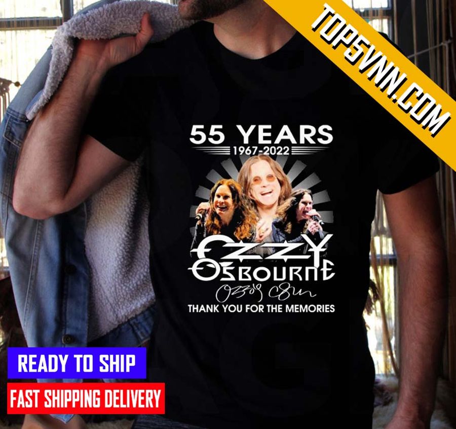 55 Years Of Ozzy Osbourne 1967 2022 Thank You For The Memories Signatures Fans Gifts Shirt