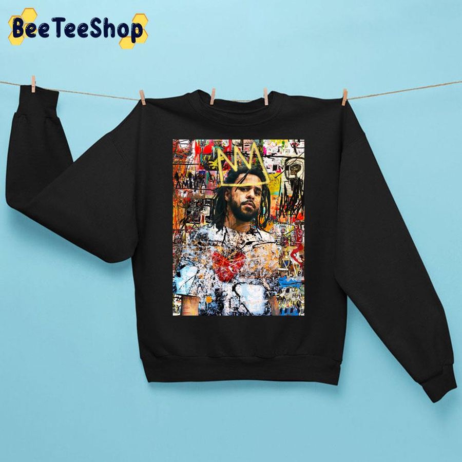 80s Street Style Portrait J Cole Rapper Trending Unisex Sweatshirt