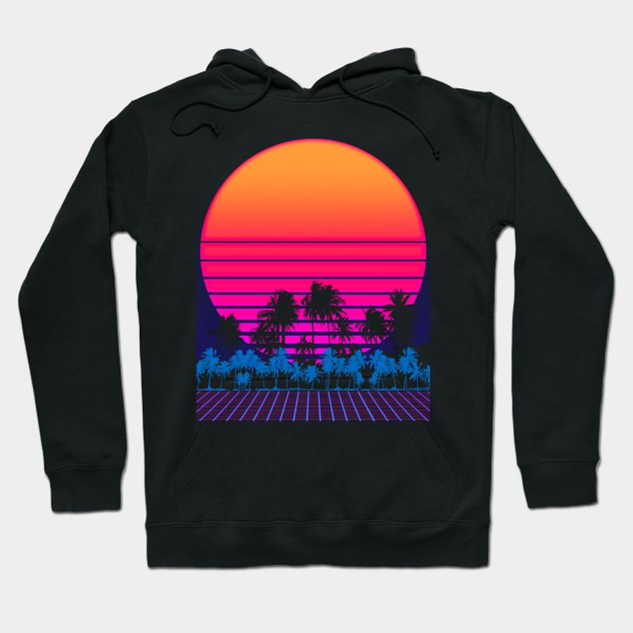 80s Vaporwave Palm Trees Sunset T-shirt, Hoodie, SweatShirt, Long Sleeve