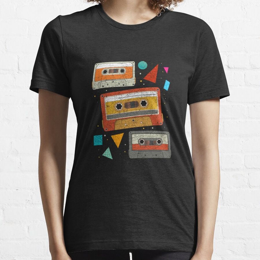 80s Vintage Cassette Music Lover 1980s Theme Party Eighties Essential T-Shirt