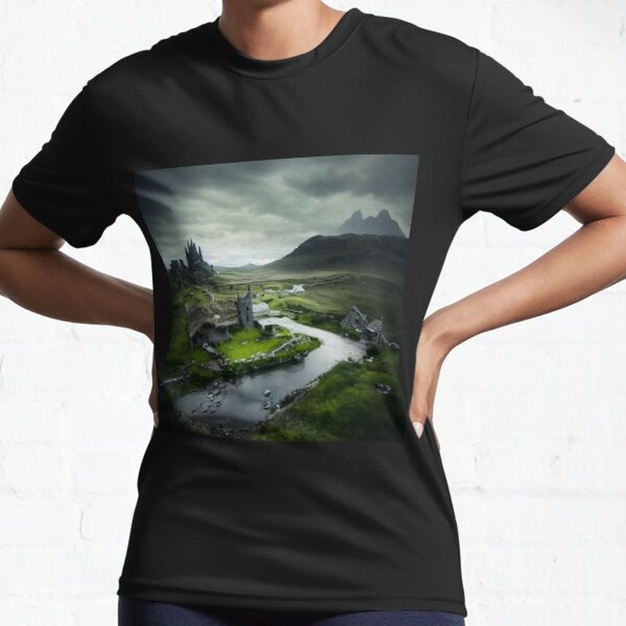 Abandoned Viking village Active T-Shirt