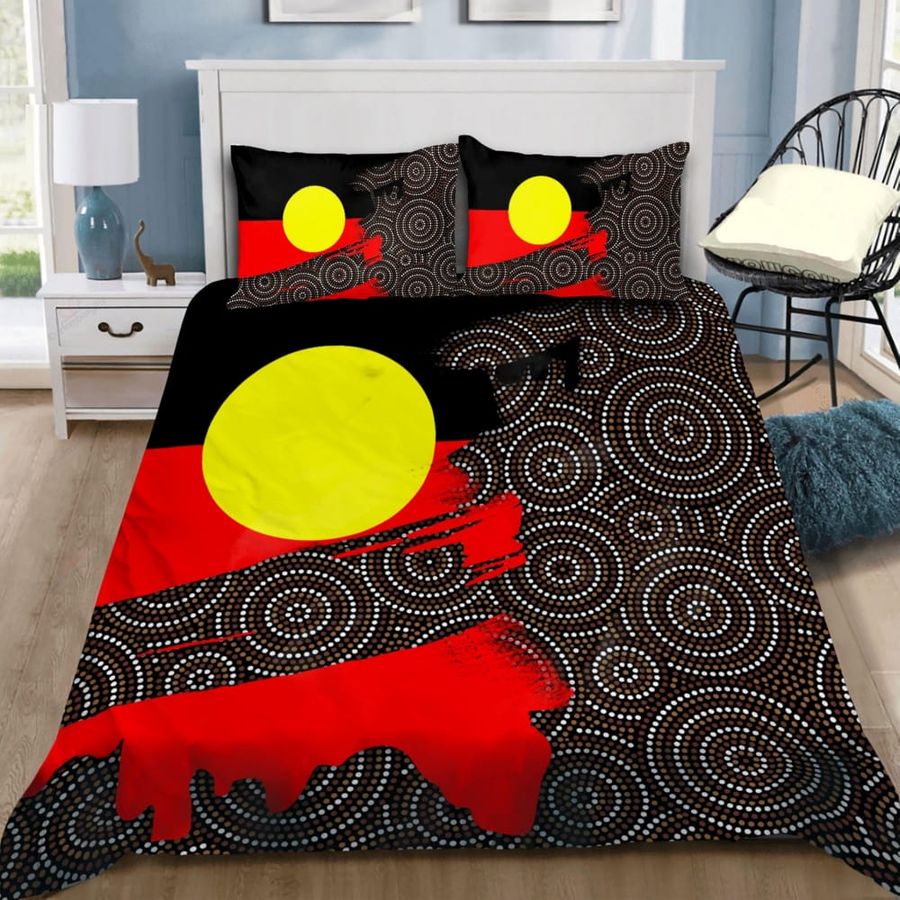 Aboriginal Aboriginal Flag And Pattern Bedding Set Duvet Cover Set