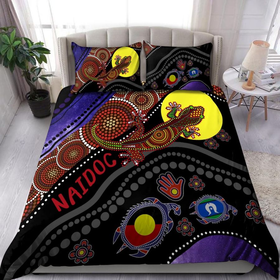 Aboriginal Flag Colourful Naidoc Week Bedding Set Duvet Cover Set