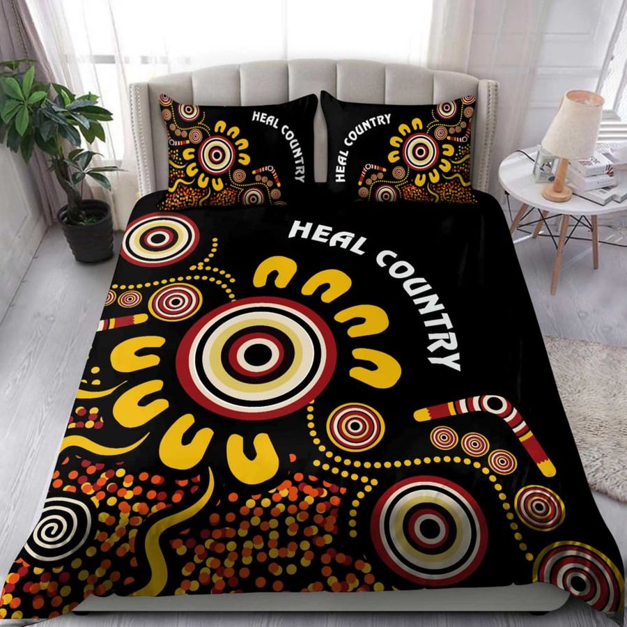 Aboriginal Heal The Country Naidoc Bedding Set Duvet Cover Set