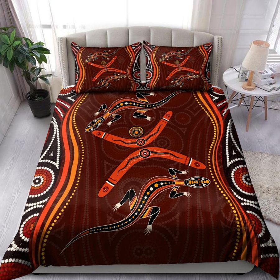 Aboriginal Naidoc Week Heal The Lizard Bedding Set Duvet Cover Set