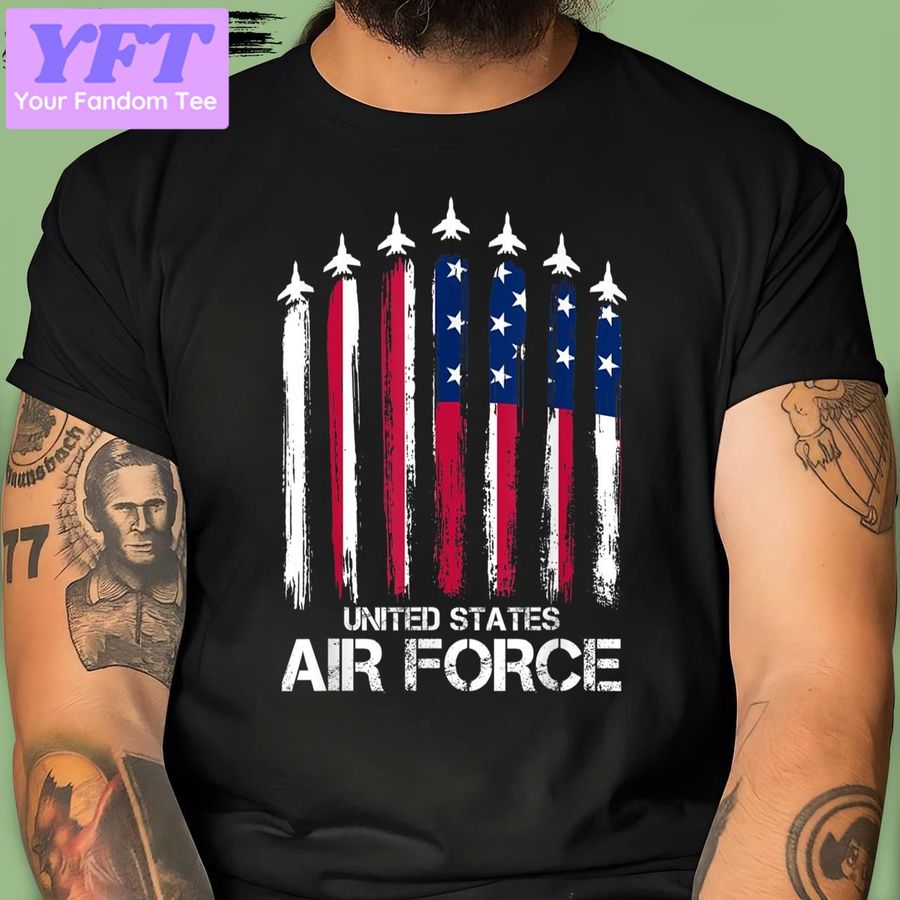 Air Force Us Veterans American Flag 4Th Of July Patriotic Air Force Veteran New Design T Shirt