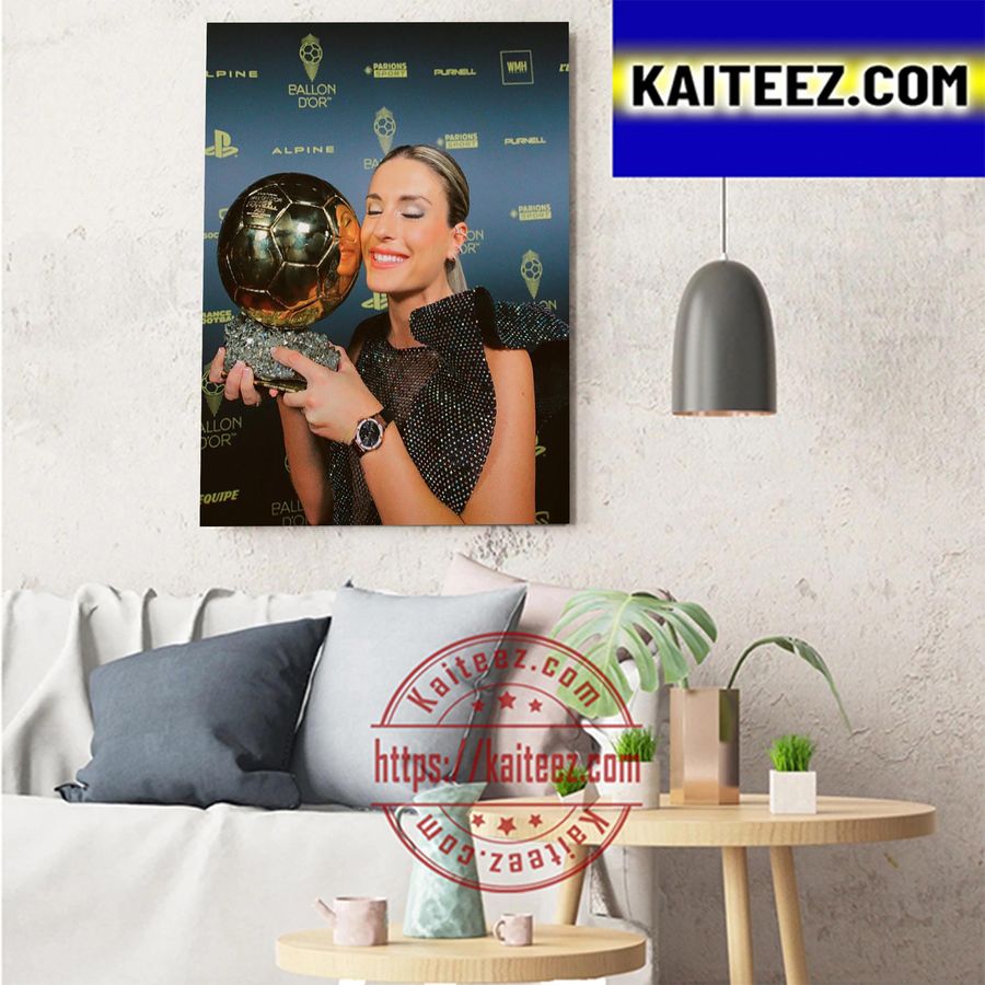 Alexia Putellas Winner Womens Ballon D'or 2022 Art Decor Poster Canvas