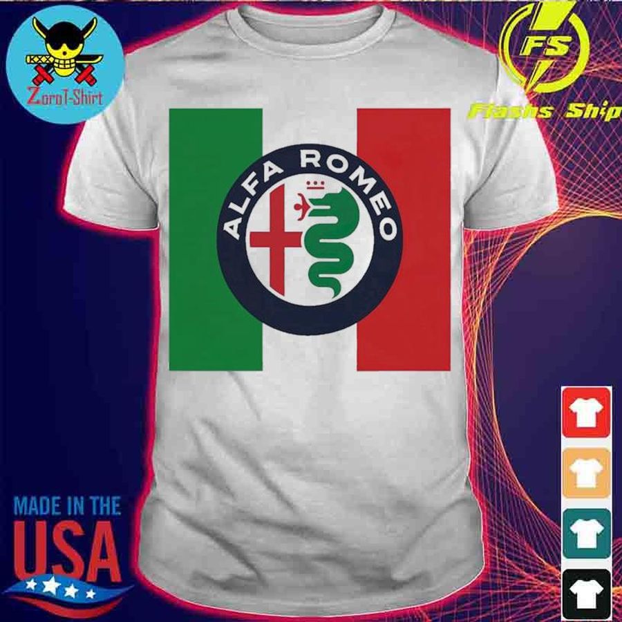 Alfa Romeo Italian Car Flag Shirt